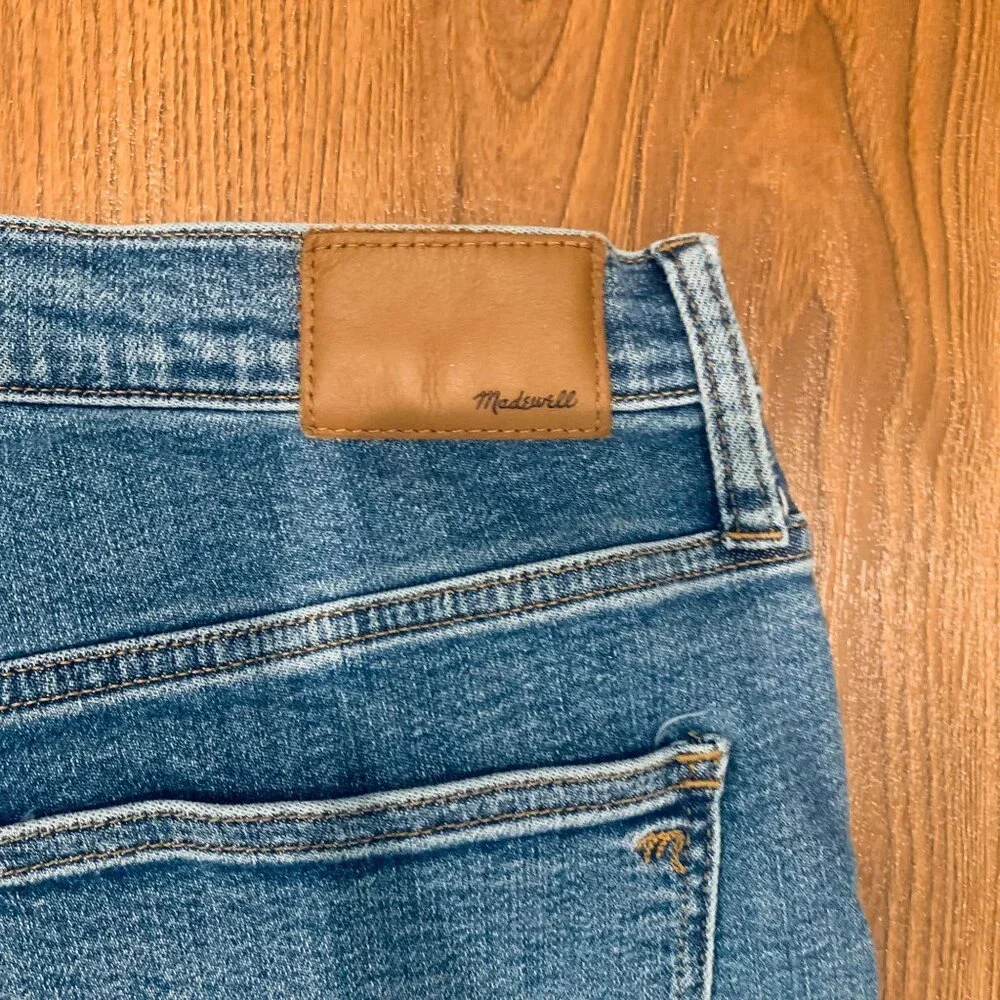 Womens Madewell 9" Midrise Skinny Crop Jeans 5 Button Closure Size 32 - Picture 10 of 13